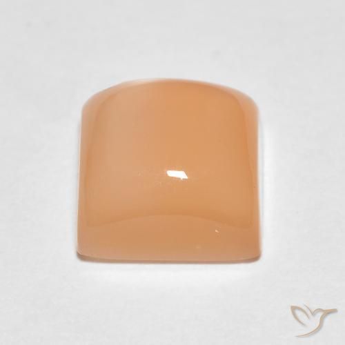 Piedra de Luna Naranja cantaloupe natural de 2.14 ct, Cuadrado, Translúcido