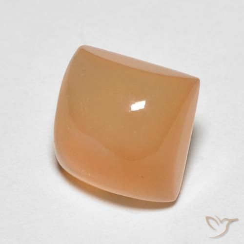 Piedra de Luna Naranja durazno natural de 2.13 ct, Cuadrado, Translúcido