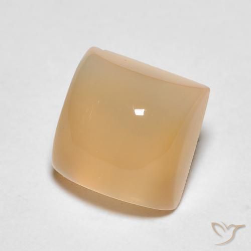 Piedra de Luna Naranja medio natural de 1.61 ct, Cuadrado, Translúcido