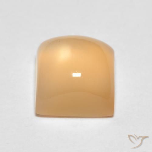Piedra de Luna Naranja medio natural de 1.61 ct, Cuadrado, Translúcido