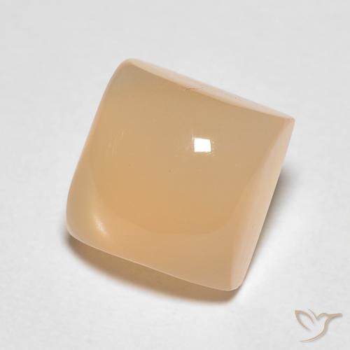 Piedra de Luna Naranja medio natural de 1.75 ct, Cuadrado, Translúcido