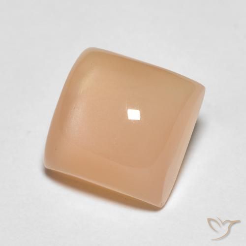 Piedra de Luna Naranja medio natural de 2.28 ct, Cuadrado, Translúcido