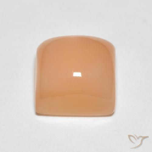 Piedra de Luna Naranja medio natural de 2.28 ct, Cuadrado, Translúcido