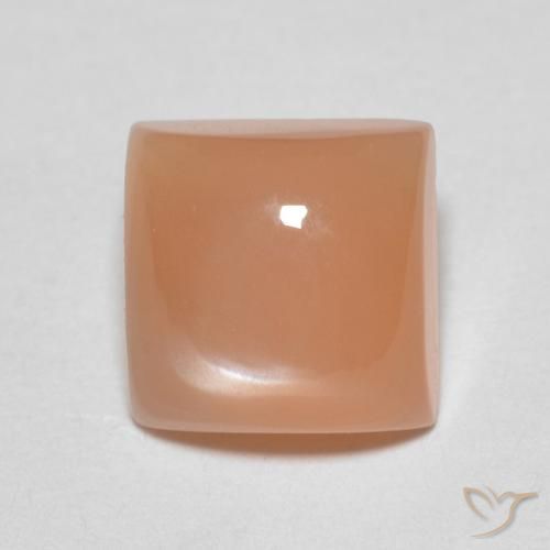 2.06ct Natural Naranja cantaloupe Piedra de Luna, Cuadrado, Translúcido