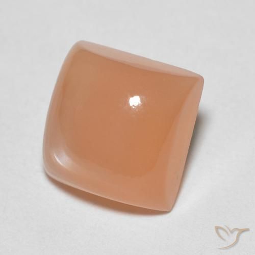 Piedra de Luna Naranja cantaloupe natural de 2.06 ct, Cuadrado, Translúcido
