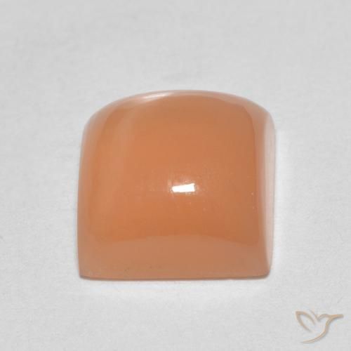 Piedra de Luna Naranja cantaloupe natural de 2.06 ct, Cuadrado, Translúcido