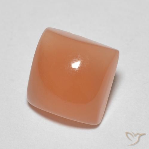 Piedra de Luna Naranja durazno natural de 1.92 ct, Cuadrado, Translúcido
