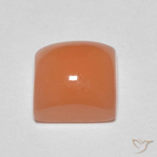 Piedra de Luna Naranja durazno natural de 1.92 ct, Cuadrado, Translúcido