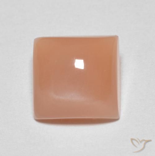 1.92ct Natural Naranja durazno claro Piedra de Luna, Cuadrado, Translúcido