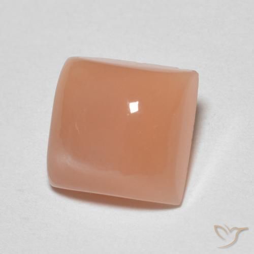 Piedra de Luna Naranja durazno claro natural de 1.92 ct, Cuadrado, Translúcido