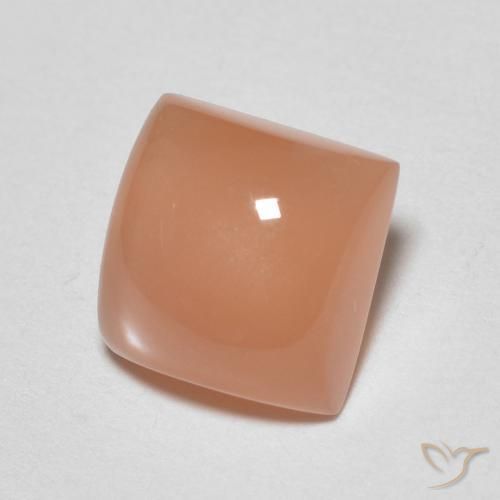 Piedra de Luna Naranja durazno natural de 1.85 ct, Cuadrado, Translúcido
