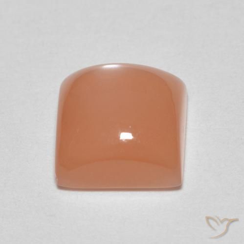 Piedra de Luna Naranja durazno natural de 1.85 ct, Cuadrado, Translúcido
