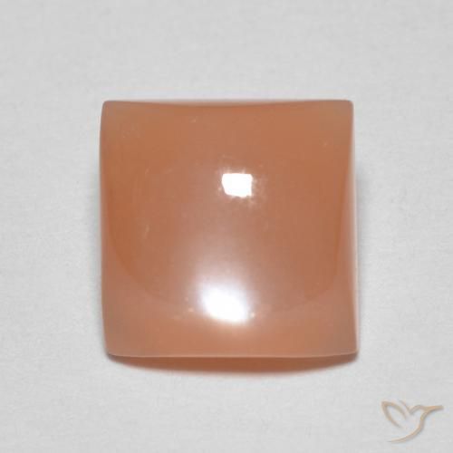 1.82ct Natural Naranja cantaloupe Piedra de Luna, Cuadrado, Translúcido