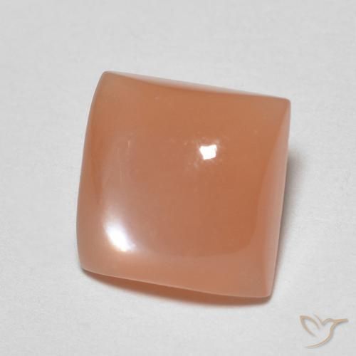 Piedra de Luna Naranja cantaloupe natural de 1.82 ct, Cuadrado, Translúcido
