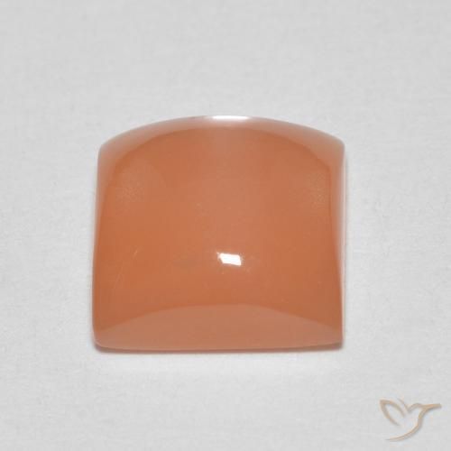 Piedra de Luna Naranja cantaloupe natural de 1.82 ct, Cuadrado, Translúcido