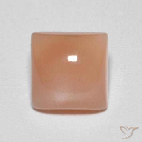 1.79ct Natural Naranja cantaloupe Piedra de Luna, Cuadrado, Translúcido