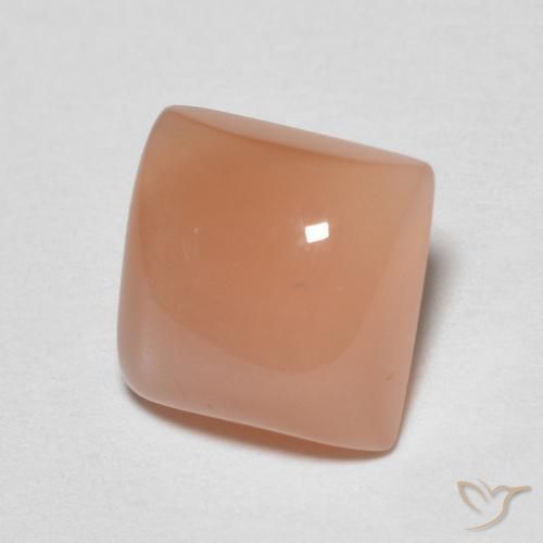 Piedra de Luna Naranja cantaloupe natural de 1.79 ct, Cuadrado, Translúcido