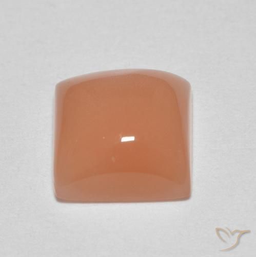 Piedra de Luna Naranja cantaloupe natural de 1.79 ct, Cuadrado, Translúcido