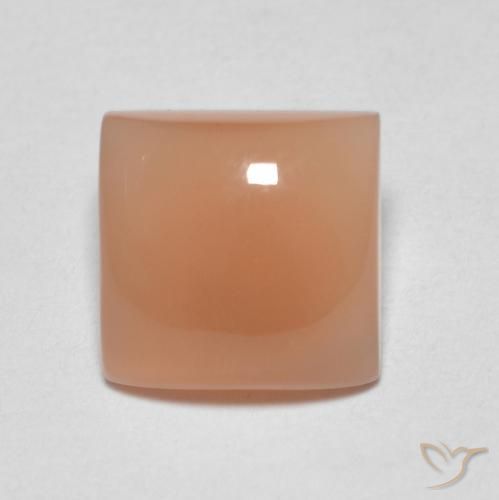 1.70ct Natural Naranja cantaloupe Piedra de Luna, Cuadrado, Translúcido