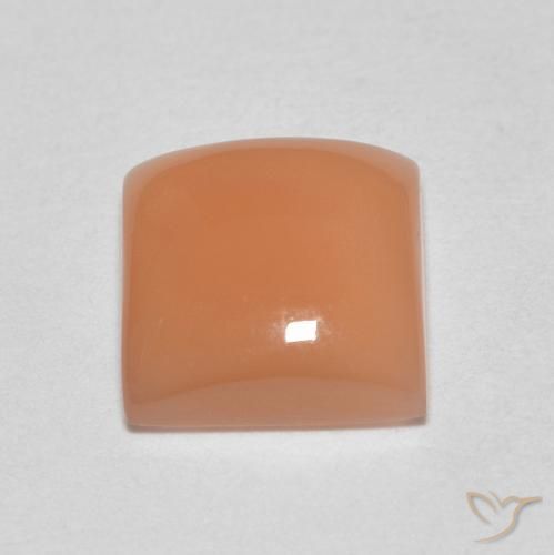 Piedra de Luna Naranja cantaloupe natural de 1.70 ct, Cuadrado, Translúcido