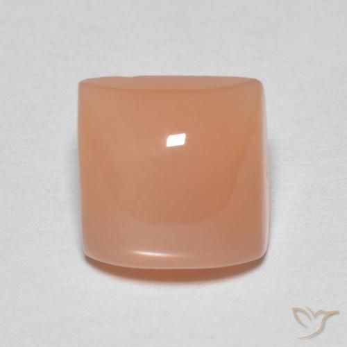 1.81ct Natural Naranja durazno claro Piedra de Luna, Cuadrado, Translúcido