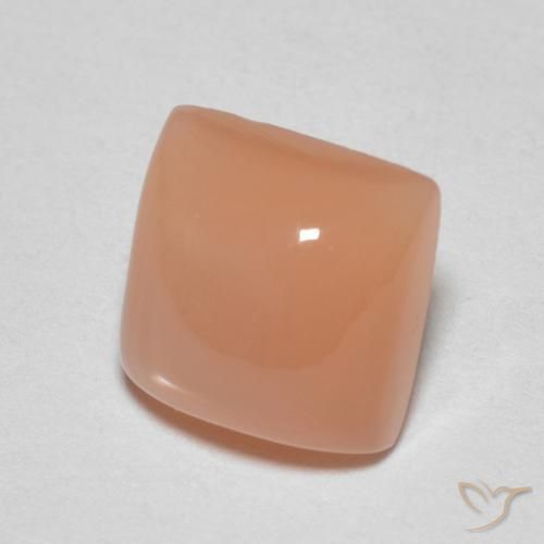 Piedra de Luna Naranja durazno claro natural de 1.81 ct, Cuadrado, Translúcido