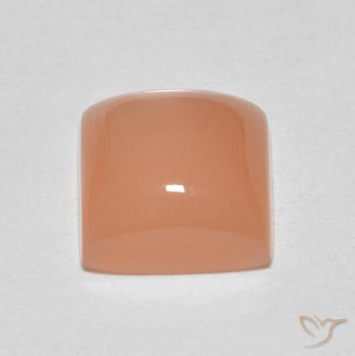 Piedra de Luna Naranja durazno claro natural de 1.81 ct, Cuadrado, Translúcido