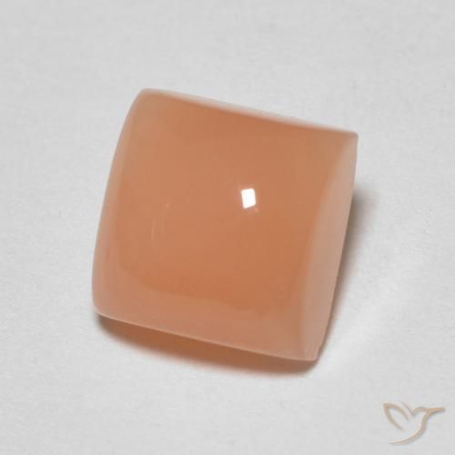 Piedra de Luna Naranja cantaloupe natural de 2.09 ct, Cuadrado, Translúcido