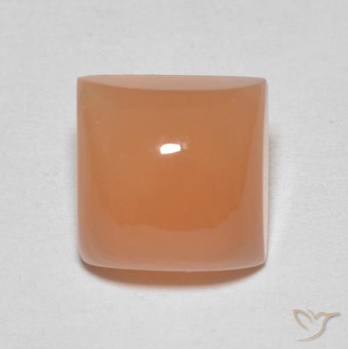 2.11ct Natural Naranja rojizo claro Piedra de Luna, Cuadrado, Translúcido, Photo A