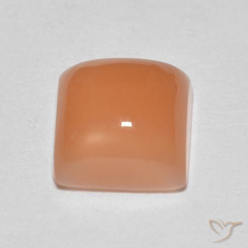 Piedra de Luna Naranja rojizo claro natural de 2.11 ct, Cuadrado, Translúcido