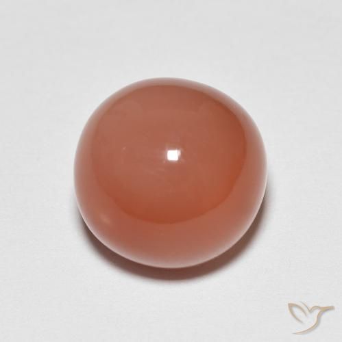 Piedra de Luna Naranja fuego natural de 5.13 ct, Redondo, Opaco