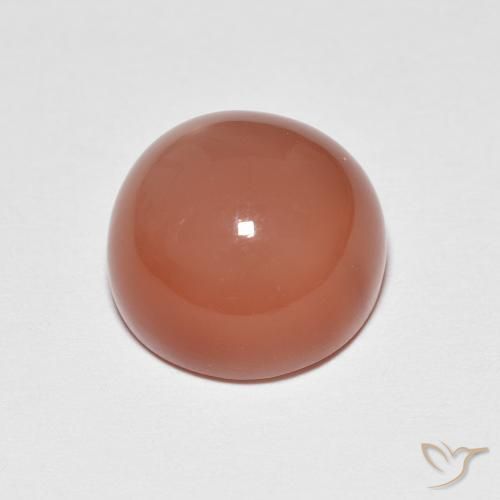 Piedra de Luna Naranja fuego natural de 5.13 ct, Redondo, Opaco