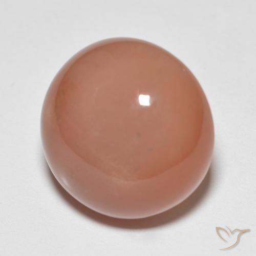 Piedra de Luna Naranja medio natural de 9.40 ct, Redondo, Translúcido
