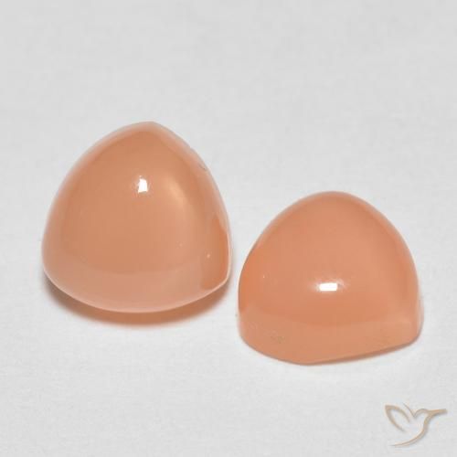 Gemas de Piedra de Luna Naranja cantaloupe natural de 1.66 ct, Trillón, Translúcido