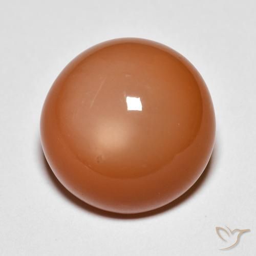 10.07ct Natural Naranja medio Piedra de Luna, Redondo, Opaco