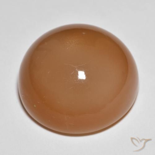 Piedra de Luna Marrón medio natural de 28.68 ct, Redondo, Translúcido