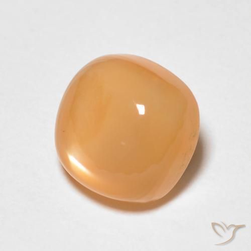 Piedra de Luna Naranja medio natural de 1.74 ct, Forma Cojín, Translúcido