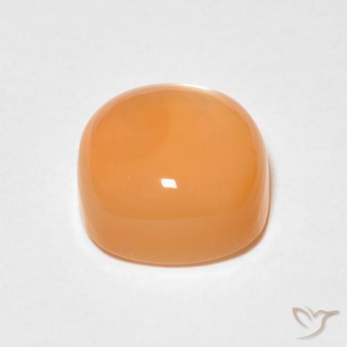 Piedra de Luna Naranja medio natural de 1.74 ct, Forma Cojín, Translúcido