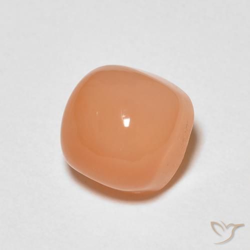 Piedra de Luna Naranja claro natural de 1.51 ct, Forma Cojín, Translúcido