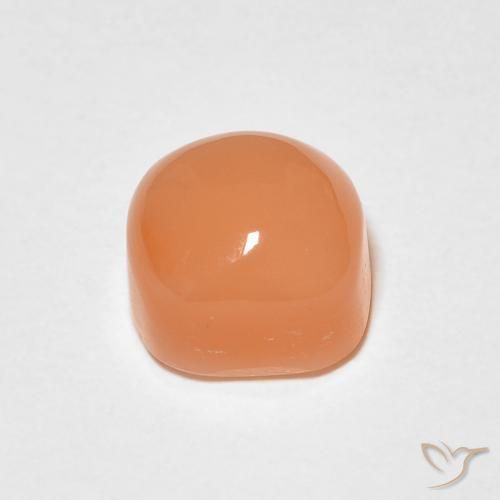 Piedra de Luna Naranja claro natural de 1.51 ct, Forma Cojín, Translúcido