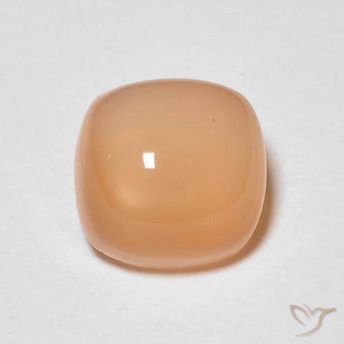 1.56ct Natural Medium Light-Orange Piedra de Luna, Forma Cojín, Translúcido