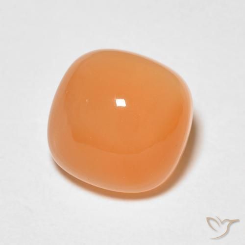 Piedra de Luna Naranja rojizo natural de 1.78 ct, Forma Cojín, Translúcido