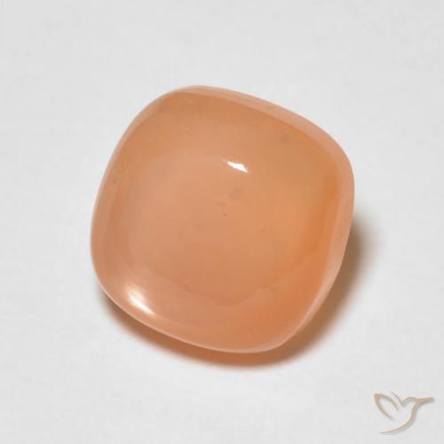 Piedra de Luna Naranja cantaloupe natural de 1.54 ct, Forma Cojín, Translúcido