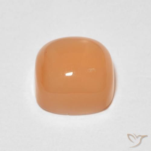 Piedra de Luna Medium Light-Orange natural de 1.66 ct, Forma Cojín, Translúcido