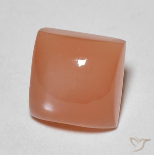 Piedra de Luna Naranja durazno natural de 2.17 ct, Cuadrado, Translúcido