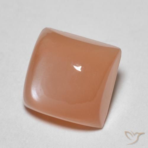 Piedra de Luna Naranja medio natural de 2.19 ct, Cuadrado, Translúcido