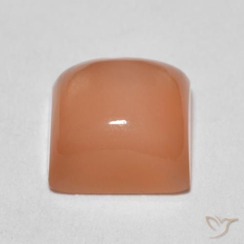 Piedra de Luna Naranja medio natural de 2.19 ct, Cuadrado, Translúcido