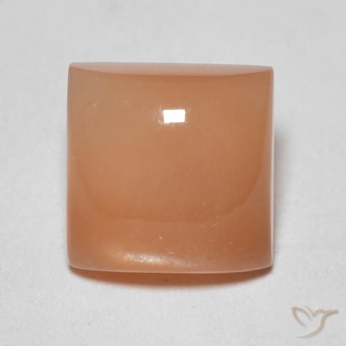 2.03ct Natural Naranja durazno Piedra de Luna, Cuadrado, Translúcido