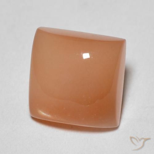 Piedra de Luna Naranja durazno natural de 2.03 ct, Cuadrado, Translúcido
