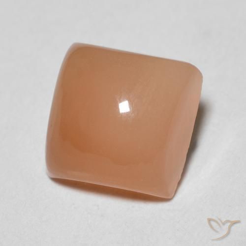 Piedra de Luna Naranja durazno natural de 1.79 ct, Cuadrado, Translúcido